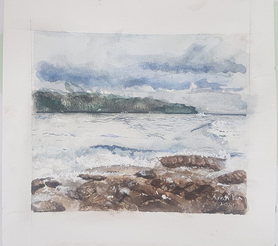 Aged 7 - Seascape La Perouse Sydney - Watercolour