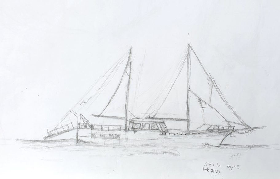 Aged 5 - Turkish Gulet - Pencil